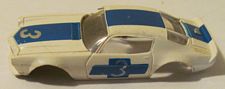 AFX Camaro body only, white with blue stripe