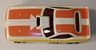 AFX white with orange top stripes and butterscotch sides Cuda funny car