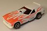 AFX Vega van gasser with flames, white with dayglo orange flames and wheelie bars.