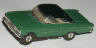 Aurora T-Jet slot car '63 Ford Galaxie hardtop, olive green with black roof.
